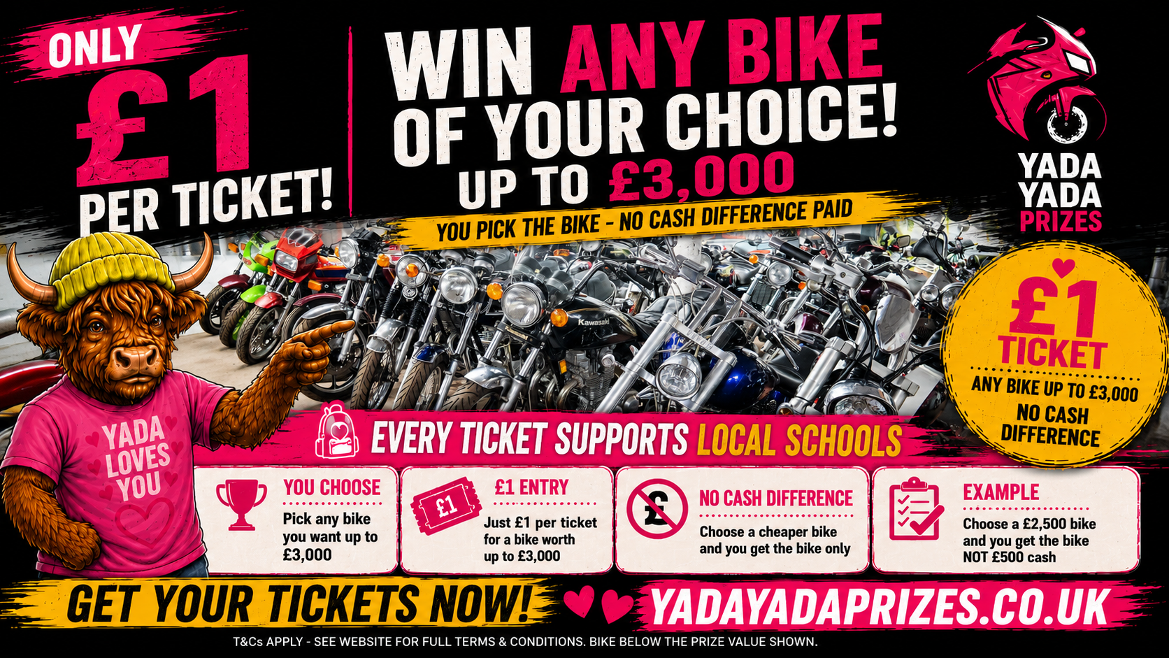 🔥 WIN ANY BIKE YOU WANT UP TO £3,000! 🔥