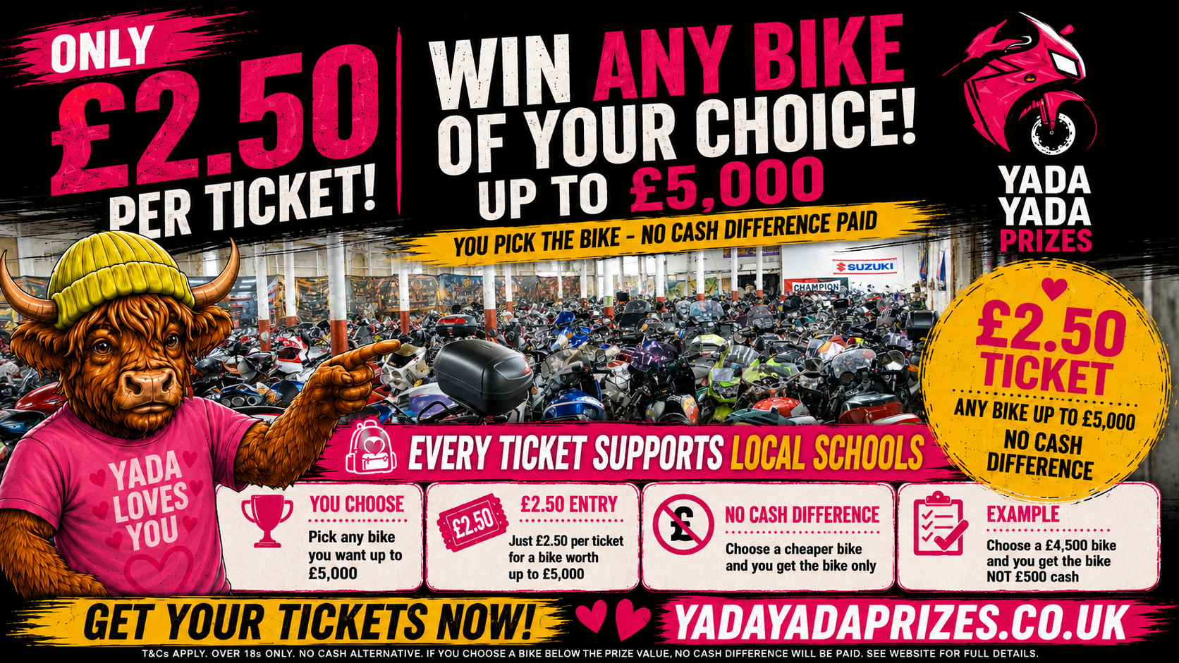 🔥 WIN ANY BIKE YOU WANT UP TO £5,000! 🔥